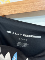 DKNY Black Print Leggings, L