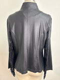 Mila & Milan Black Fringe Jacket, L