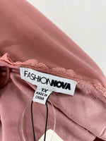 New Fashion Nova Pink Vivi Mesh Midi Dress, 1X