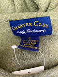 Charter Club Green 100% Cashmere Sweater, S