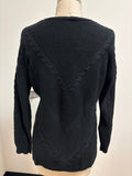 New Chico's Black Zenergy Cotton/Cashmere Sweater, M