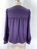 New White House Black Market Purple Satin Top, XS