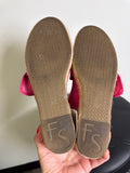 Franco Sarto Pink Pirouette Suede Sandals, 9