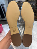 Anthropologie Silver Leather Flats, 8