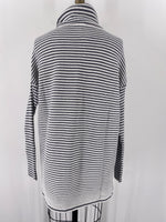 Chico's Gray Stripe Zenergy Sweater, L