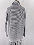 Chico's Gray Stripe Zenergy Sweater, L