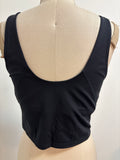 New The Gym People Black Wirefree Longline Sports Bra, XL