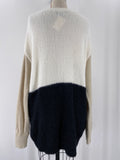 New a.n.a. Cream/Black Sweater, XL