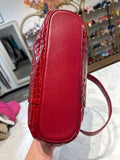 Brighton Red Leather Shoulder Bag, 11"x8"