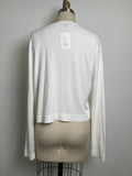 Ann Taylor White Open Front Cardigan, M