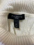 Talbots White/Ivory Sweater, 2X