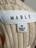 Mable Cropped Cream Sweater, M
