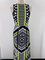 NY Collection Black/Green Dress, XS Petite