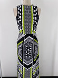 NY Collection Black/Green Dress, XS Petite