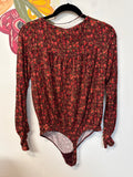 Free People Floral Bodysuit, M
