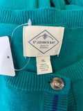 St. John's Bay Green Cardigan, XL