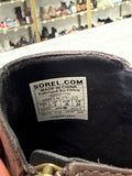 Sorel Brown Leather Joan Of Arctic Wedge II Buckle Boots, 7