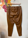 Gap Brown Faux Leather Leggings, L