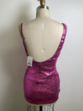 Hello Molly Pink Sequin Fitted Dress, 4