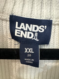 Lands End White/Blue Sweater, XXL