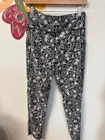 DKNY Black Print Pocket Leggings, L