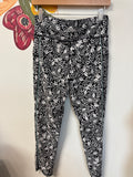 DKNY Black Print Pocket Leggings, L