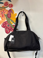 New DKNY Black Nataly Gym Bag, 17"x10" (retail $188)