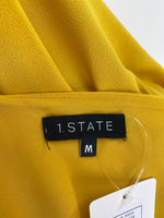 1.State Yellow Tie Shoulder Dress, M