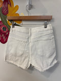 Grace & Lace White Denim Shorts, 0