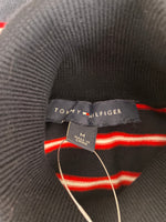 Tommy Hilfiger Blue/Red Turtleneck Sweater, M