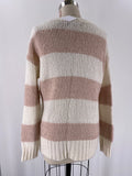 American Eagle White/Pink Sweater, S