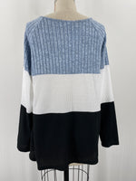 Blue/White Top, L