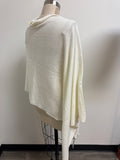 White Poncho, One Size