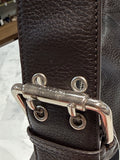 Furla Brown Leather Shoulder Bag, 12"x6"