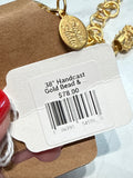New Susan Shaw Handcast Gold Necklace, 38" (retail $78)