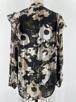 New Banana Republic Black Print Top, S