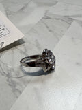 Sterling Silver White CZ 5.55CTW Toi et Moi Ring, 10