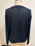 Michael Kors Blue Open Stitch Sweater, M