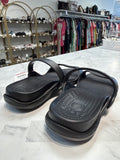 New Crocs Black Sandals, 6