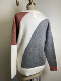 Sweater White/Gray/Pink , M