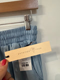 New Penelope Rose Blue Smocked Waist Tencel 29" Inseam Pants, M
