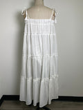 New In Loom White/Green Dress, M