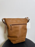 Tig & Co Brown Genuine Leather Shoulder Bag, 11"x11"