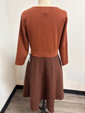 New London Times Brown Dress, XL