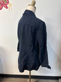 Soft Surroundings Blue Linen Blend Jacket, L