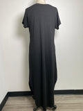 Anrabess Black Side Split Dress, M with Pockets