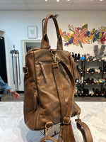 MMS Faux Leather Backpack, 13"X12"