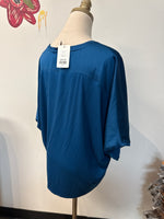 White House Black Market Blue Top, L