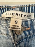 New 31" Inseam Celebrity Pink Baggy Wide Leg Jeans, S