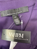 New White House Black Market Purple Satin Top, XS